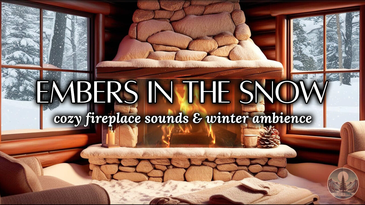 Crackling Fireplace & Winter Ambience for Deep Sleep & Relaxation ❄️🔥 | Sounds of Nature