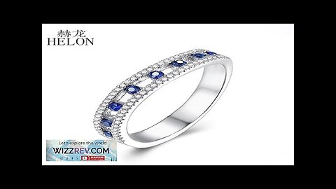 HELON Solid 10K White Gold Ring Round 0.5ct Genuine Sapphires Diamond Engagement Review