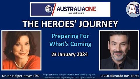 AustraliaOne Party - The Heroes' Journey video from 23 Jan 24 (17 February 2026)