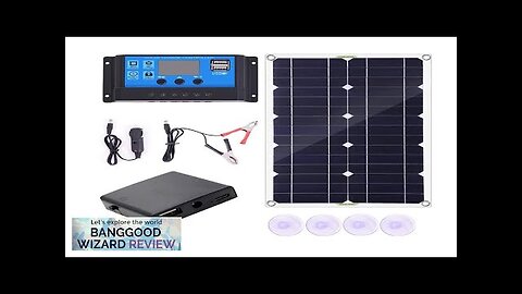 100W Max. 50W Battery Dual USB Charger Solar Panel Controller W/ Clip Review