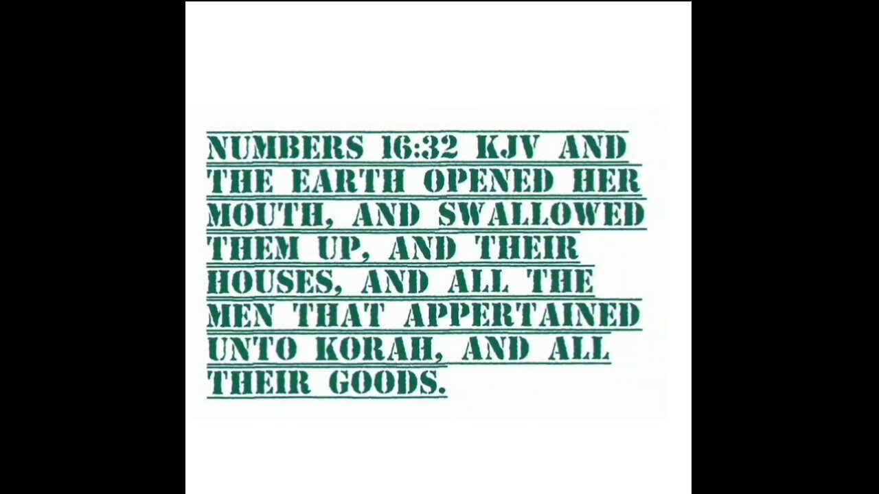 NUMBERS 16:32 KJV
