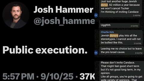 Josh Hammer Connections To Charlie Kirk Assassination - Candace Reveals Messages