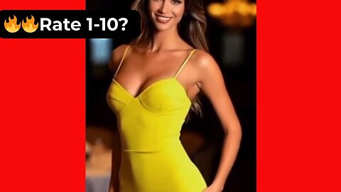 🔥 Rate Her Body in This Stunning Yellow Dress 1-10? 😍 Supermodel 4K