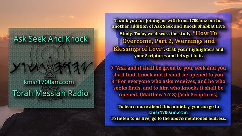 How To Overcome, Part 2, Warnings and Blessings of Lewi