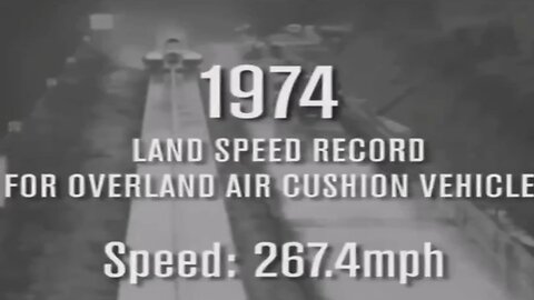 1974 LAND SPEED RECORD FOR OVERLAND AIR CUSHION VEHICLE: 430 KM/H!