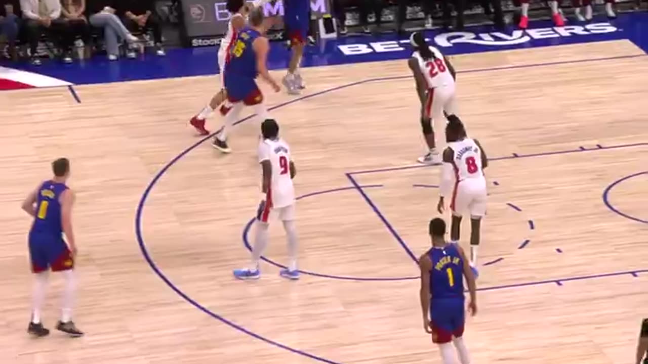 Denver Nuggets - Mal gets free for the three!