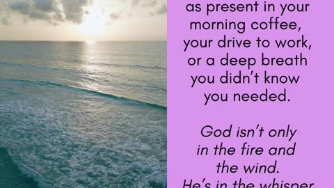 God is in the Whisper