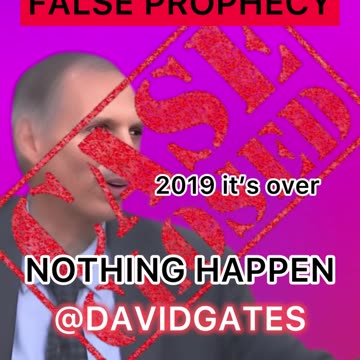 @DavidGates, exposing his 2019 failed prophecy!!! Let’s get it!!
