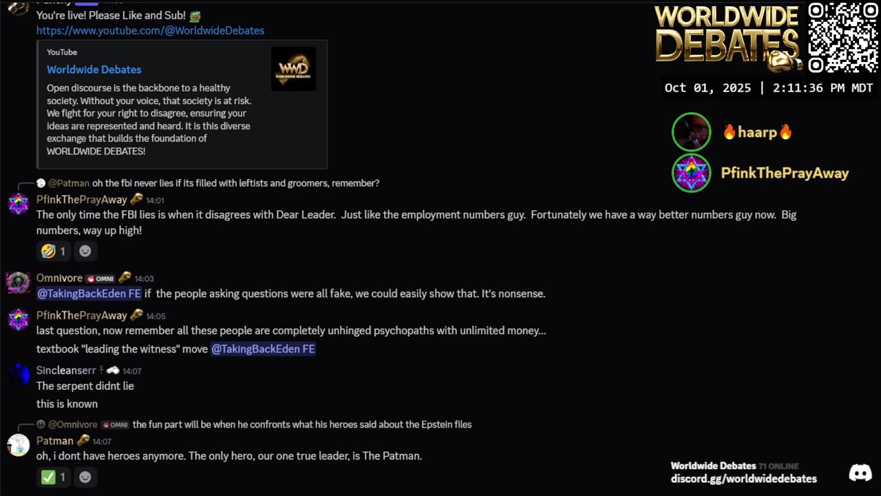 0093 WIDESTREAM - Worldwide Debates - YouTube/Twitch/Rumble
