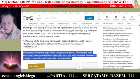 5168 - Kto koduje język polski...???... zmiany od 01.01.2026 👮‍♀️ - 16.01.2026
