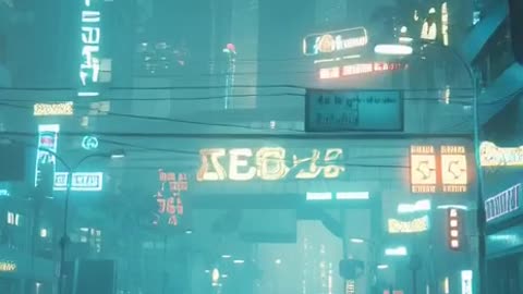 a futuristic neon lit car driving through a