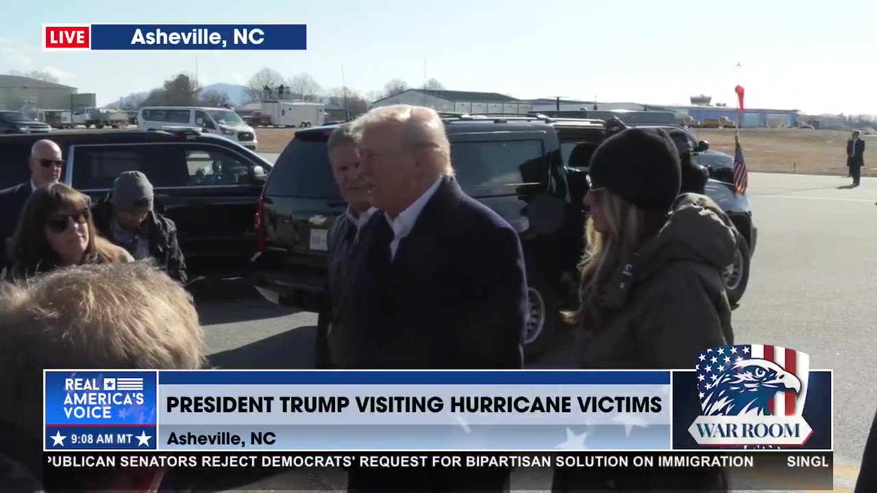 President Donald Trump has arrived in Western NC