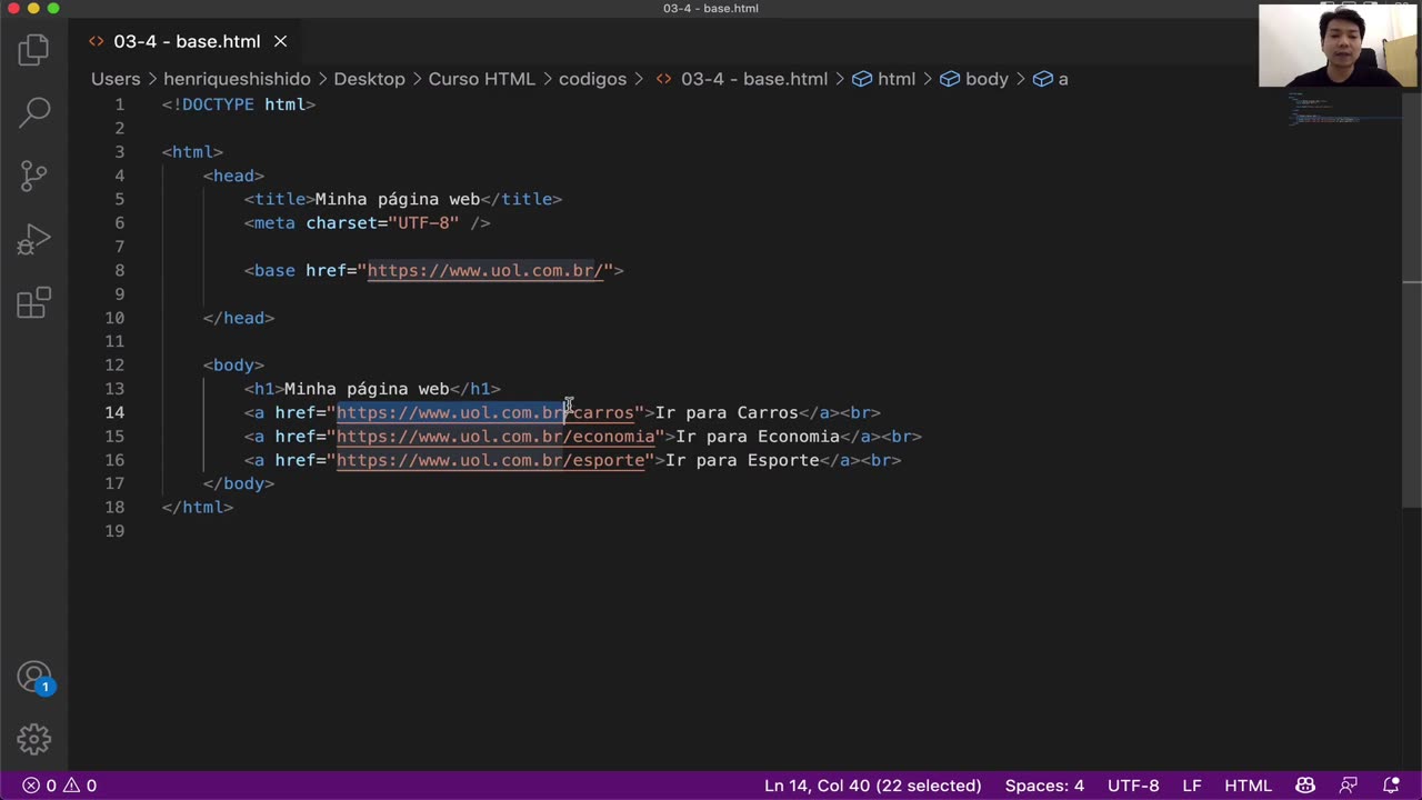 Módulo III - Html - Aula 32 - Base
