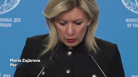 María Zajárova llora al hablar de los niños muertos por el régimen de Kiev