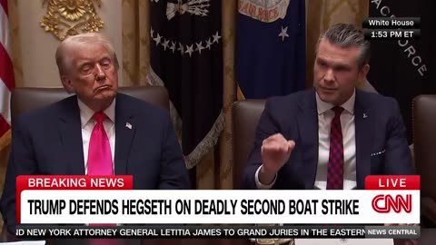 Hegseth says he did watch the 9/2 boat strike but says he didn’t stay around