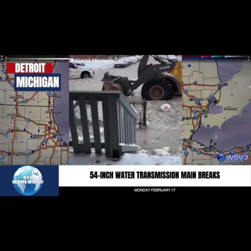 💧 54” Water Main Break Strands Detroit Homes! 2/17/25 #shorts #weather #breakingnews
