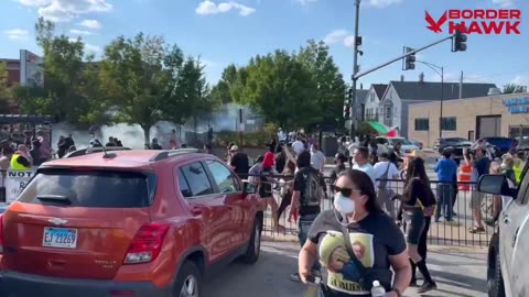 Antifa is attacking federal agents after they entered Chicago today