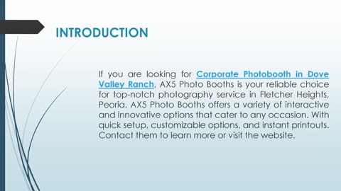 If you are looking for Corporate Photobooth in Dove Valley Ranch