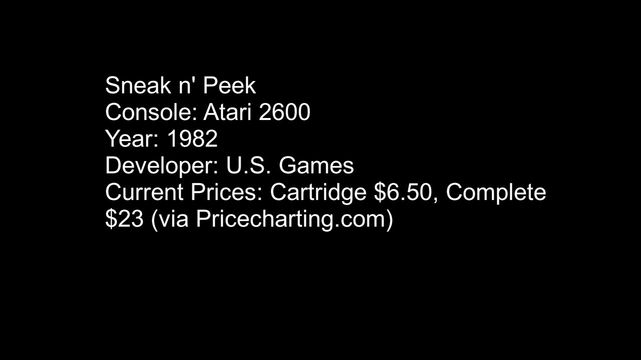 Sneak 'n Peek Review (Atari 2600) (1982)