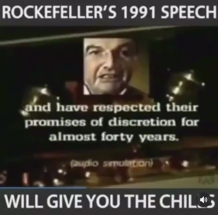 Rockefellers speech from back in 1991