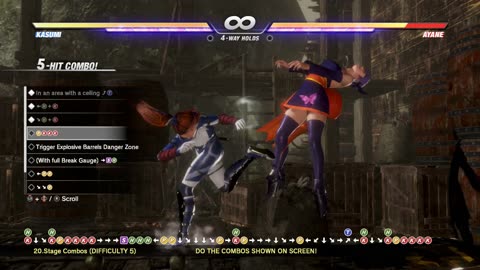 DOA6 Kasumi Combo Challenge