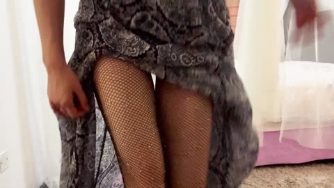 Elegant Charcoal Pantyhose Vivacious Photo Pose | Daily Beauty EP 921