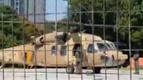 Helicopter landing in Beilinson