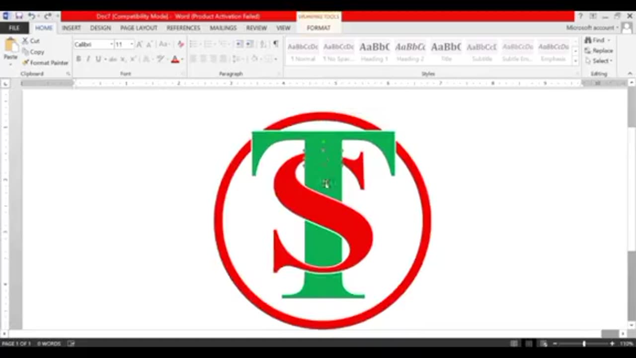 How to design logo in Ms office