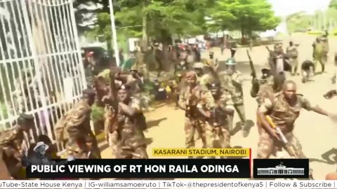 Warning shots fired to disperse crowds following Odinga coffin