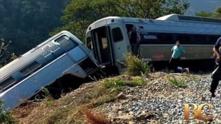 Train derails in southern Mexico, killing 13 and injuring dozens