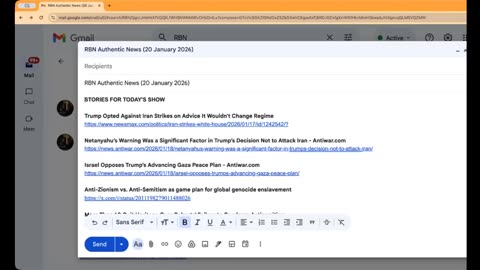 RBN Authentic News (20 January 2026)