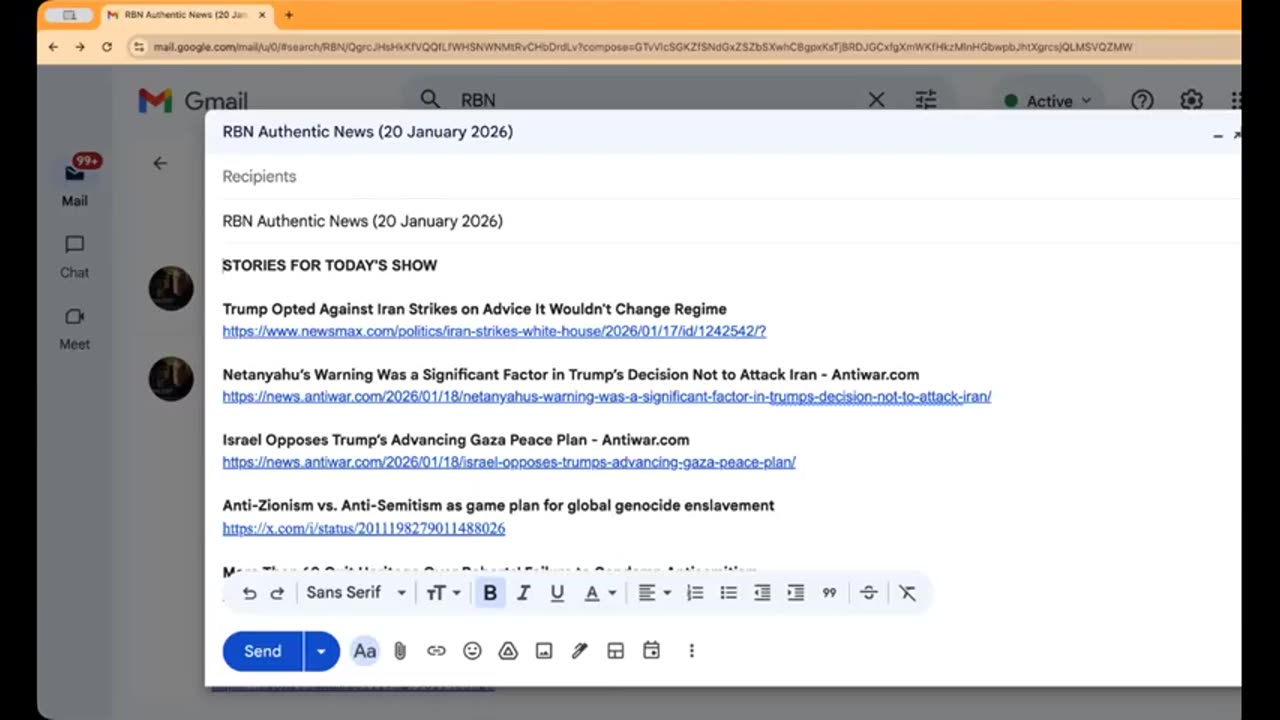 RBN Authentic News (20 January 2026)