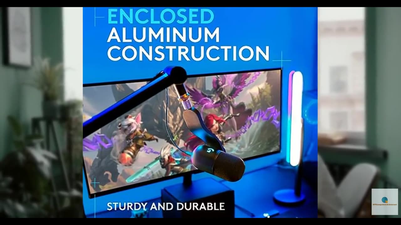 Logitech G Compass Premium Broadcast Boom Arm for Microphone, Internal Springs,