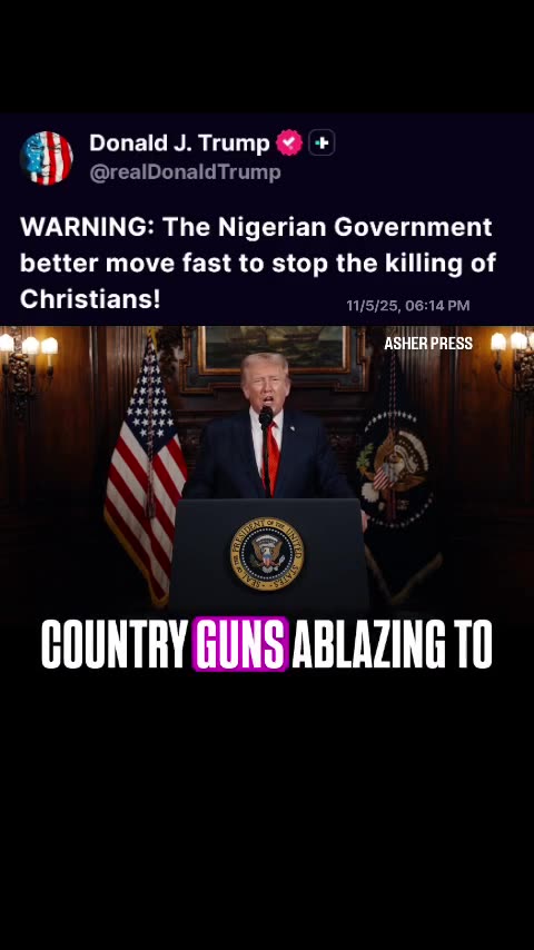 🔥 President Trump Warns the Nigerian Government