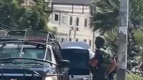 Buses carrying some of the Palestinian detainees released under the exchange deal