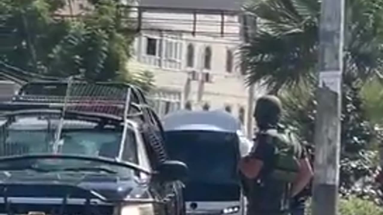 Buses carrying some of the Palestinian detainees released under the exchange deal