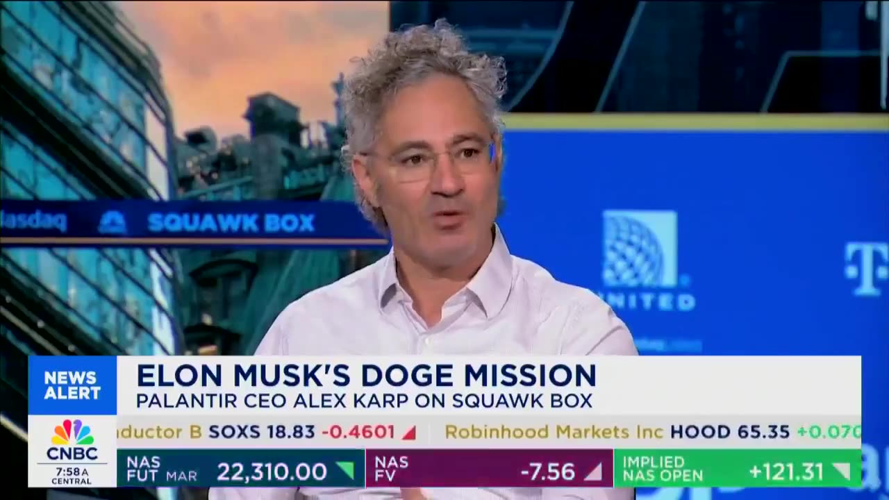 Plantir CEO Alex Karp about Elon Musk's DOGE Mission