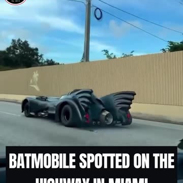 BATMOBILE SIGHTING ON THE HIGHWAY IN MIAMI! 🦇 Where do you think it’s going..!🤔