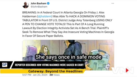 A Dominion voting machine was hacked in real-time, in a Georgia court,