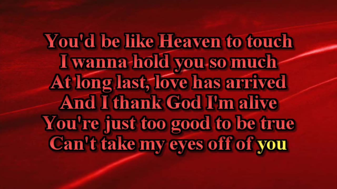 Can't take my eyes of you by kbkaraokeking