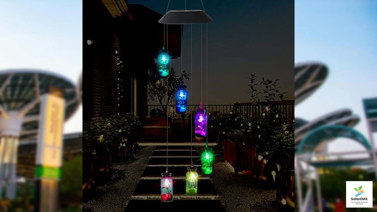 Solar Mobile Lights Hanging Wind Chime