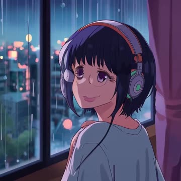 lucid-origin_lofi_anime_style_person_listening_to_music_with_headphones_rain_dripping_on_wind-0.mp4