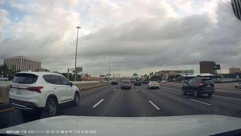 White Sedan Fails to Thread the Needle