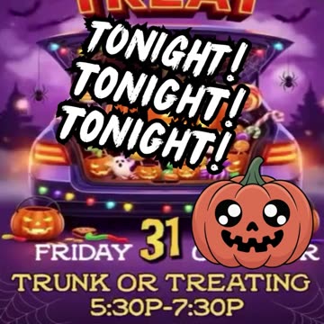 TONIGHT ! TONIGHT! MCW Be thhhheeerrreeeeee! 🎃 It’s Tricks & Treats!!