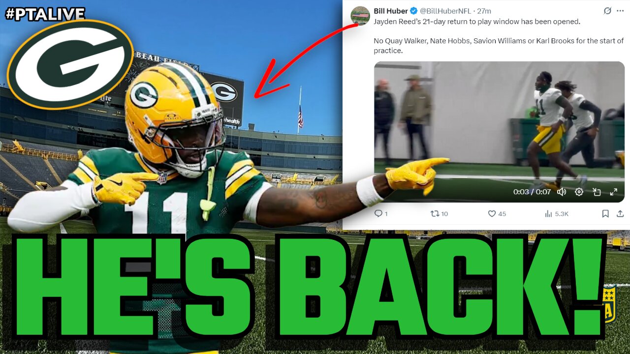 BREAKING NEWS! Jayden Reed Returns To Packers Practice!