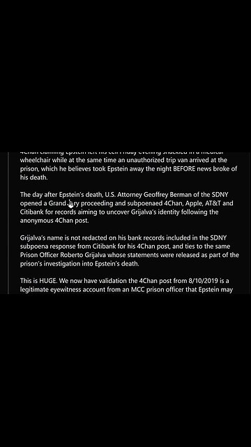 Epstein taken out of prison day before 'suicide'