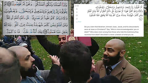 Two Different Arabic Qurans, Right In The Muslims Faces At Speakers Corner