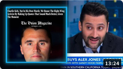BREAKING: Bloomberg-Backed The Onion Announces Plan To Steal Charlie Kirk's Identity & Misrepresent Him With Fake Quotes That Will Be Broadcast On Hijacked Infowars!