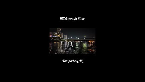 Cruising through the Tampa Hillsborough River at night