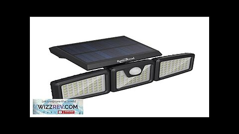 Somoreal SM-OLT9 Rotatable 3 Heads Adjustable Waterproof 120°PIR Sensor Solar Flood Light Review